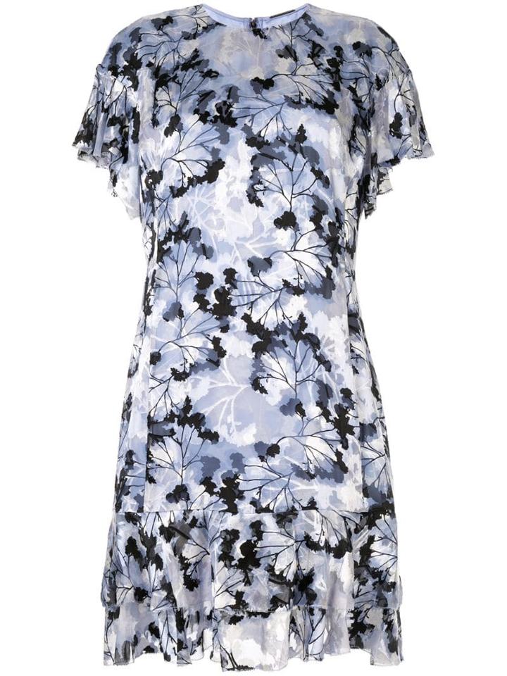 Elie Tahari Yonica Devoré Dress - Blue