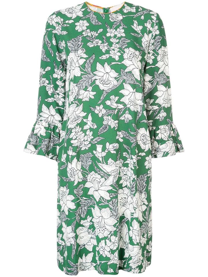 La Doublej Floral Print Dress - Green