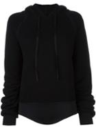 Unravel Hooded Bodysuit Jumper, Women's, Size: Medium, Black, Cotton/cashmere