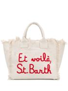 Mc2 Saint Barth Logo Printed Tote - Neutrals