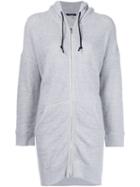 R13 Long Zipped Hoodie, Women's, Size: Medium, Grey, Cotton