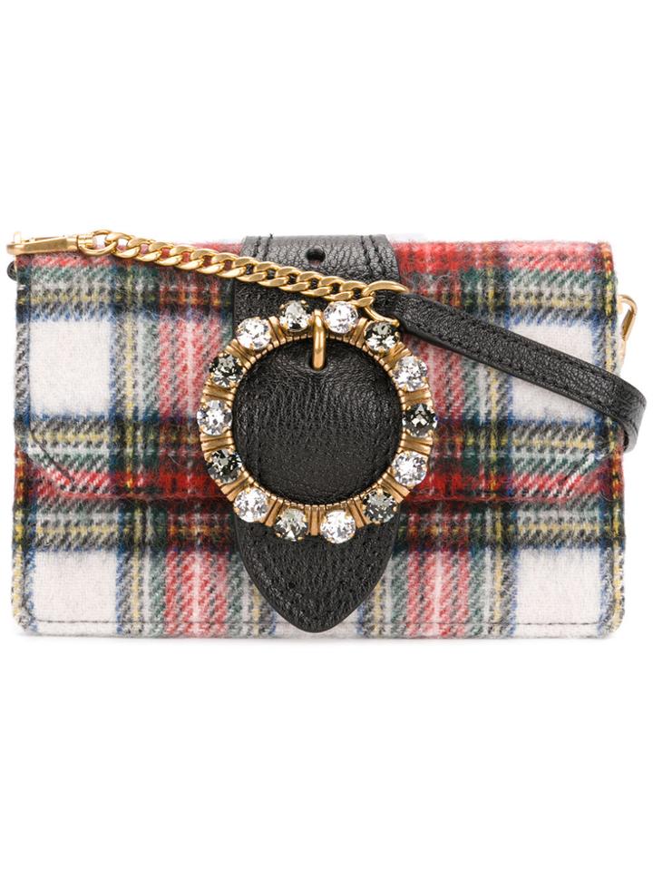 Miu Miu Tartan Cross-body Bag - Nude & Neutrals