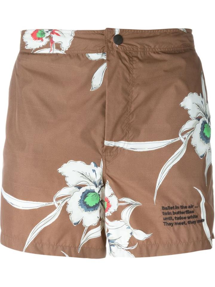 Valentino Albatros Print Swim Shorts