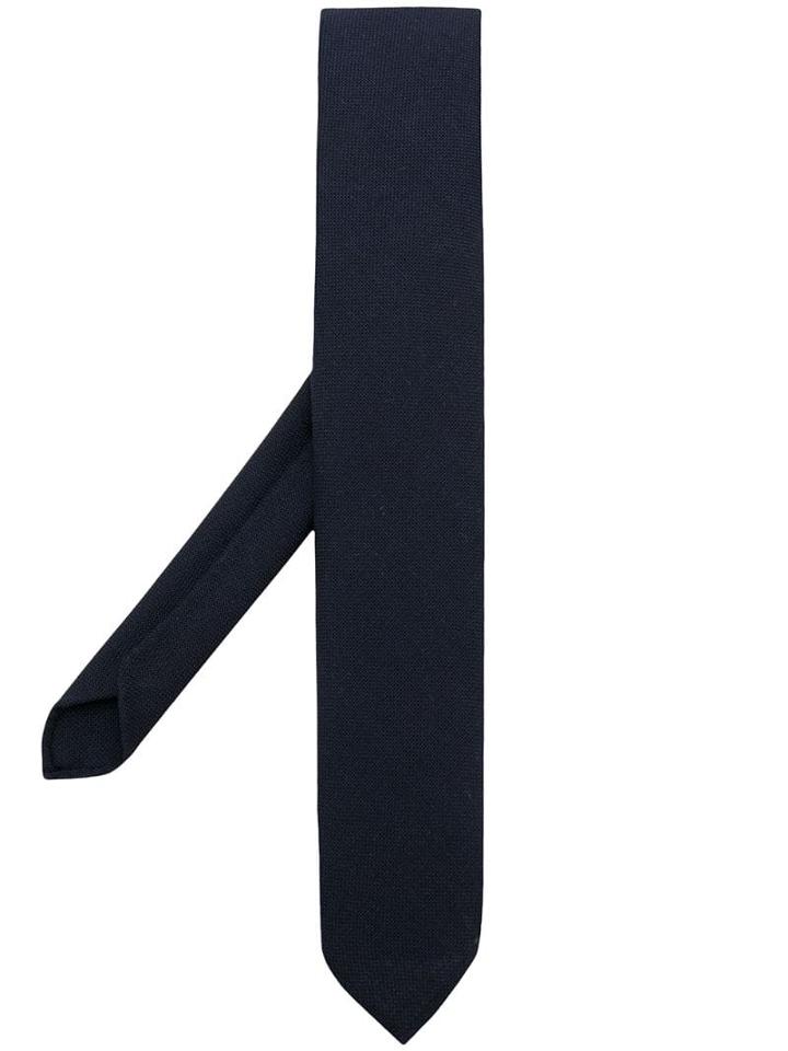 Lardini Pointed Tip Tie - Blue