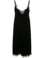 Gucci Lace Trim Embellished Dress - Black