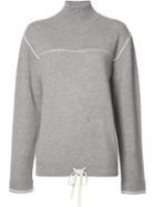 Chloé Zipped Collar Jumper, Women's, Size: 0, Grey, Cashmere