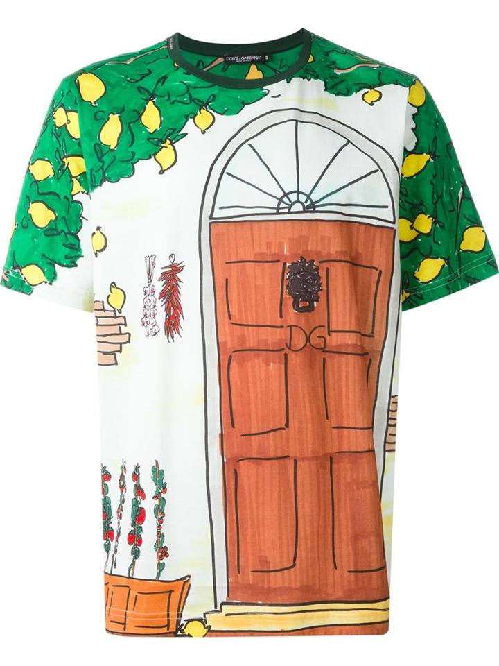Dolce & Gabbana Drawing Print T-shirt