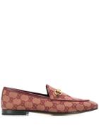 Gucci Jordaan Gg Canvas Loafers - Red