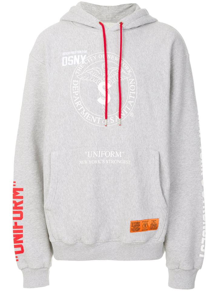 Heron Preston Rear Printed Hoodie - Grey