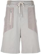 Les Hommes Urban Zip Detail Drawstring Shorts, Men's, Size: 46, Nude/neutrals, Cotton/spandex/elastane/polyester