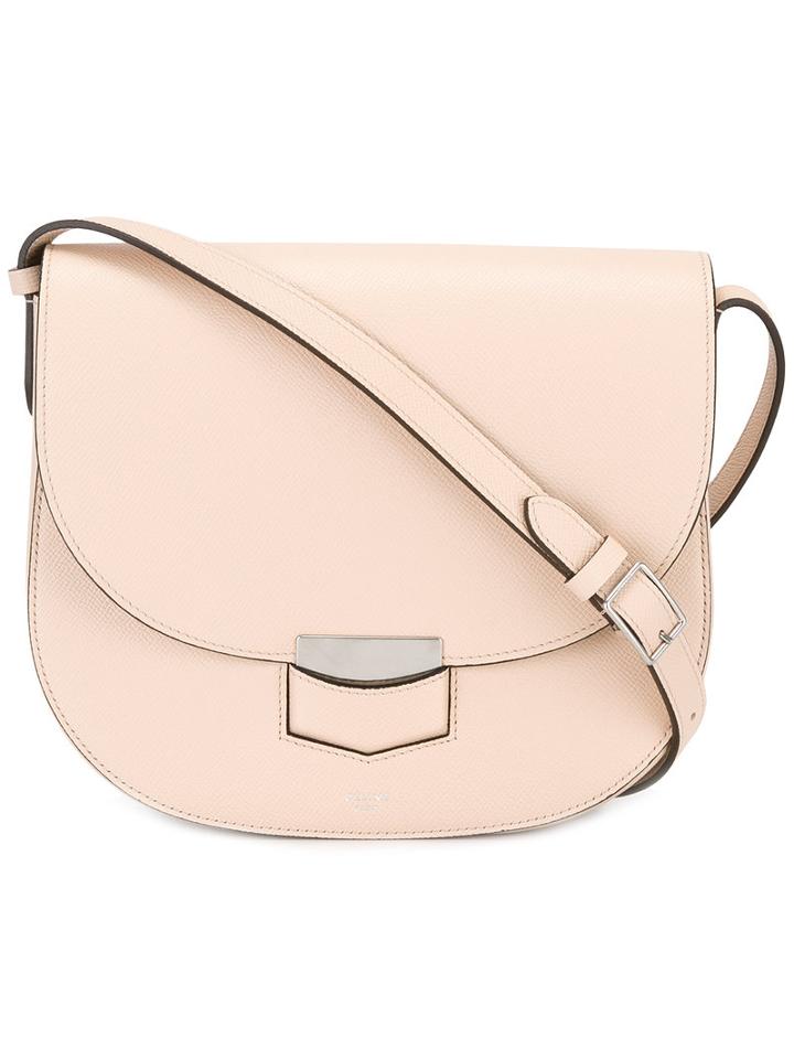 Céline Textured Shoulder Bag, Women's, Pink/purple, Calf Leather/lamb Skin