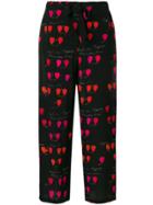 Alexander Mcqueen Petal Print Trousers - Black