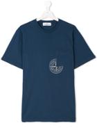 Stone Island Junior Teen Logo Print T-shirt - Blue