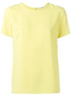 P.a.r.o.s.h. Keyhole Detail T-shirt, Women's, Size: Large, Yellow/orange, Polyester