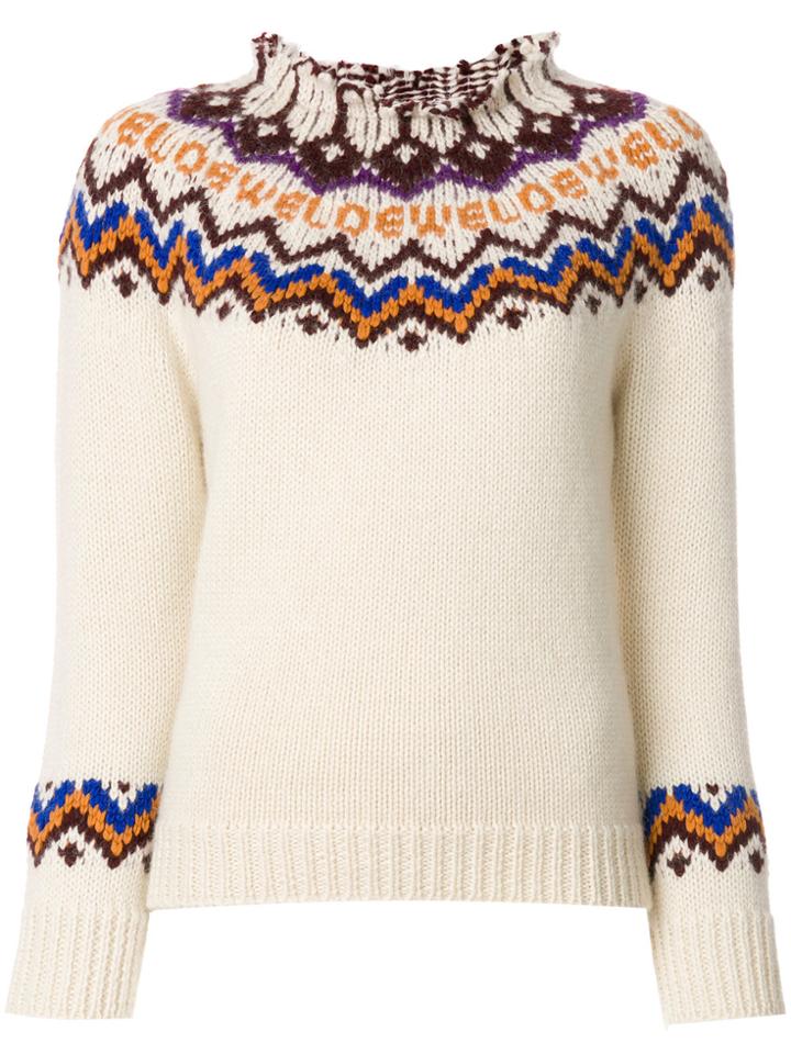 Loewe Jacquard Sweater - White