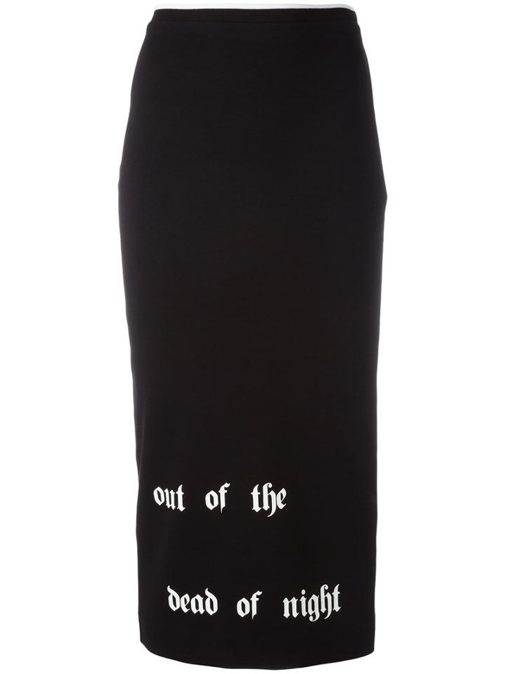 Mcq Alexander Mcqueen Out Of The Night Skirt, Women's, Size: Medium, Black, Cotton/spandex/elastane