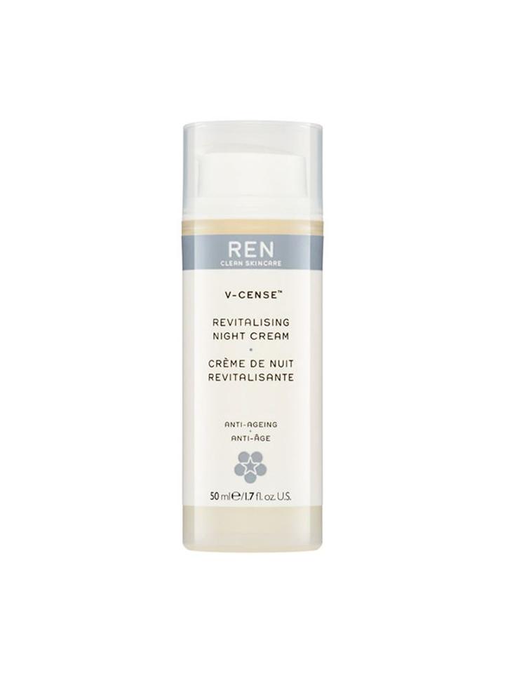 Ren V-cense Revitalising Night Cream, White