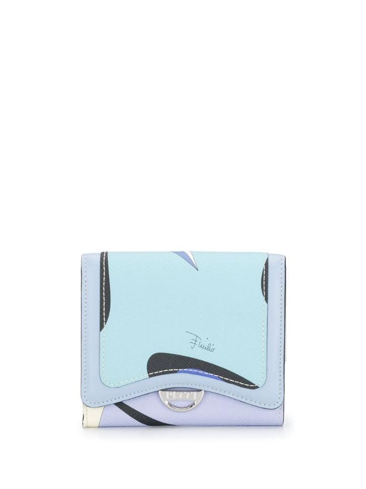 Emilio Pucci Alex Mini Print Wallet - Blue