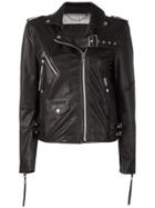 Diesel Embellished Biker Jacket - Black