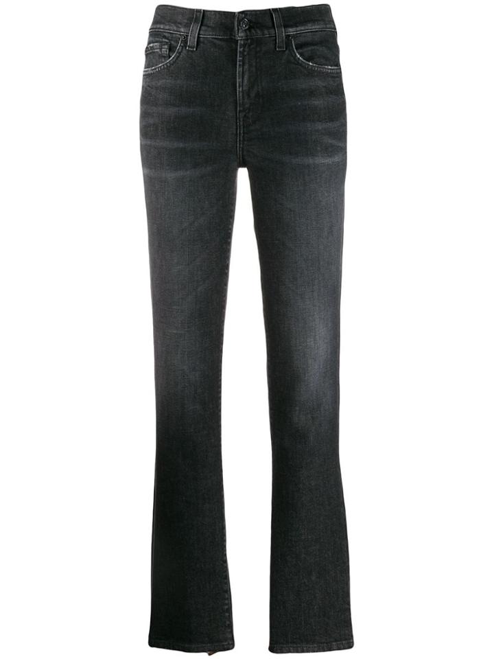 7 For All Mankind Slim Fit Straight Jeans - Black