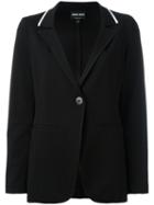 Giorgio Armani Loose-fit Blazer, Women's, Size: 44, Black, Polyamide/spandex/elastane/viscose