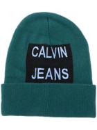 Calvin Klein Jeans Embroidered Logo Beanie - Green