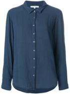 Xirena Textured Button Up Shirt - Blue