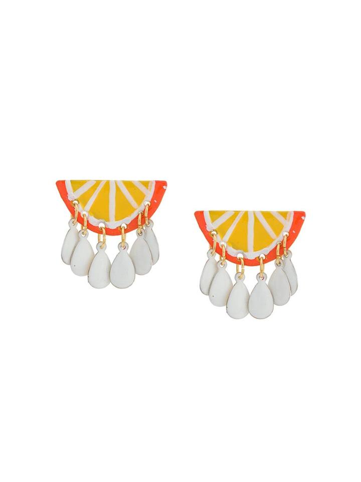 Susan Alexandra Orange Dangle Earrings - Yellow
