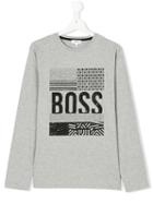 Boss Kids - Teen Logo Front Sweatshirt - Kids - Cotton - 14 Yrs, Grey