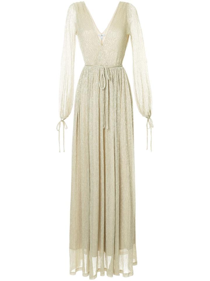 Zac Zac Posen Long Cocktail Gown - Metallic