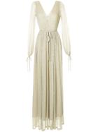 Zac Zac Posen Long Cocktail Gown - Metallic