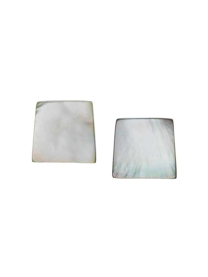 Monies Square Clip-on Earrings - Grey