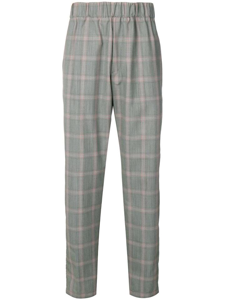 Paura Glen Check Trousers - Grey
