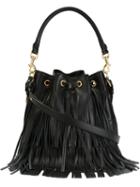 Saint Laurent Emmanuelle Bucket Bag, Women's, Black, Calf Leather