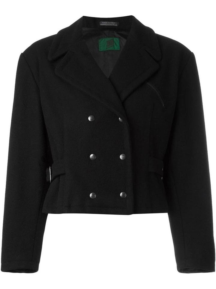 Jean Paul Gaultier Pre-owned Cropped Double Breasted Jacket - Black