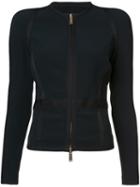 Dsquared2 Panelled Zip Jacket, Women's, Size: 40, Black, Spandex/elastane/acetate/rayon