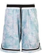 John Elliott Elasticated Waist Perforated Shorts - Blue