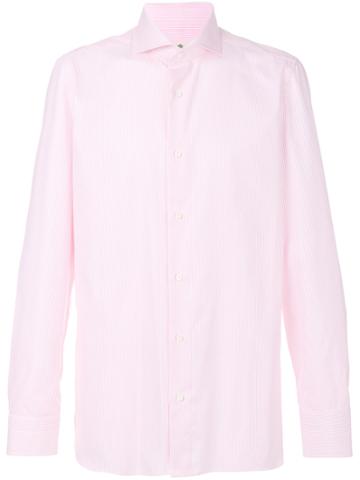 Luigi Borrelli Long Sleeved Shirt - Pink & Purple