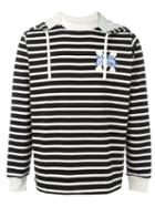 Maison Kitsuné Striped Hoodie, Men's, Size: Medium, Nude/neutrals, Cotton