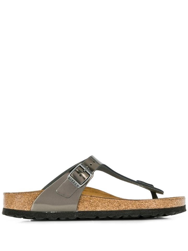 Birkenstock Metallic Thong Flip-flops - Grey