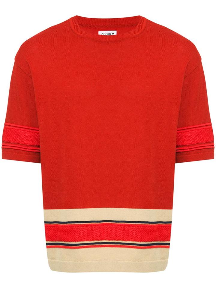 Coohem Sporty Knit Sweater - Red