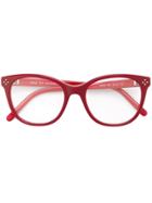 Chloé Eyewear Oval Glasses - Red