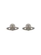 Vivienne Westwood Rhinestone Logo Cufflink - Black