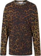 Burberry Leopard Print Cotton Jersey Top - Green