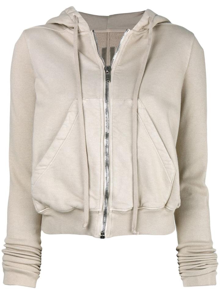 Rick Owens Drkshdw Zipped Hoodie - Neutrals