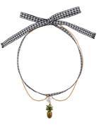Miu Miu Pineapple Pendant Necklace - Black