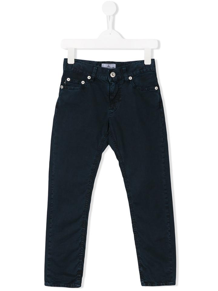 Stone Island Kids - Skinny Jeans - Kids - Cotton/spandex/elastane - 6 Yrs, Boy's, Blue