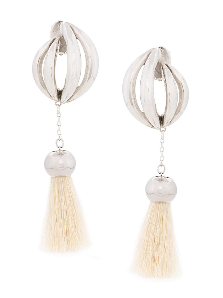 Toga Pulla Tassel Pendant Earrings - Nude & Neutrals