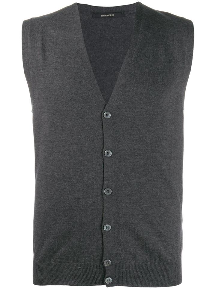 Tagliatore Waistcoat Cardigan - Grey