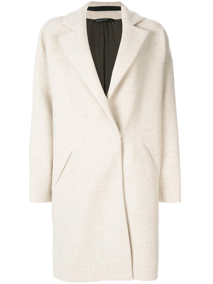 32 Paradis Sprung Frères Single Breasted Coat - Nude & Neutrals